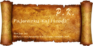 Pajenszky Kalliopé névjegykártya